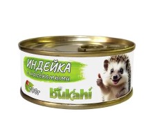 Консервированный корм для ежей из индейки с насекомыми Bukahi, 100гр.