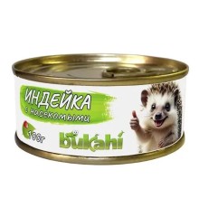 Консервированный корм для ежей из индейки с насекомыми Bukahi, 100гр.